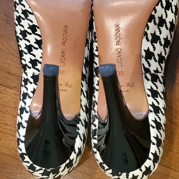 *SALE* Luciano Padovan houndstooth heels - Picture 6 of 10